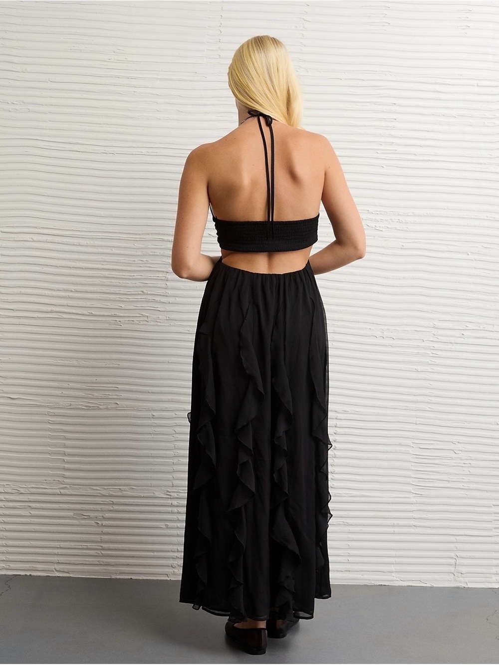 AE Ruched & Ruffled Halter
Maxi Dress - Picture 2 of 6